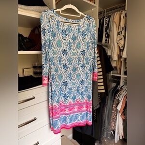 Lilly Pulitzer Blue and White Sheath Dress